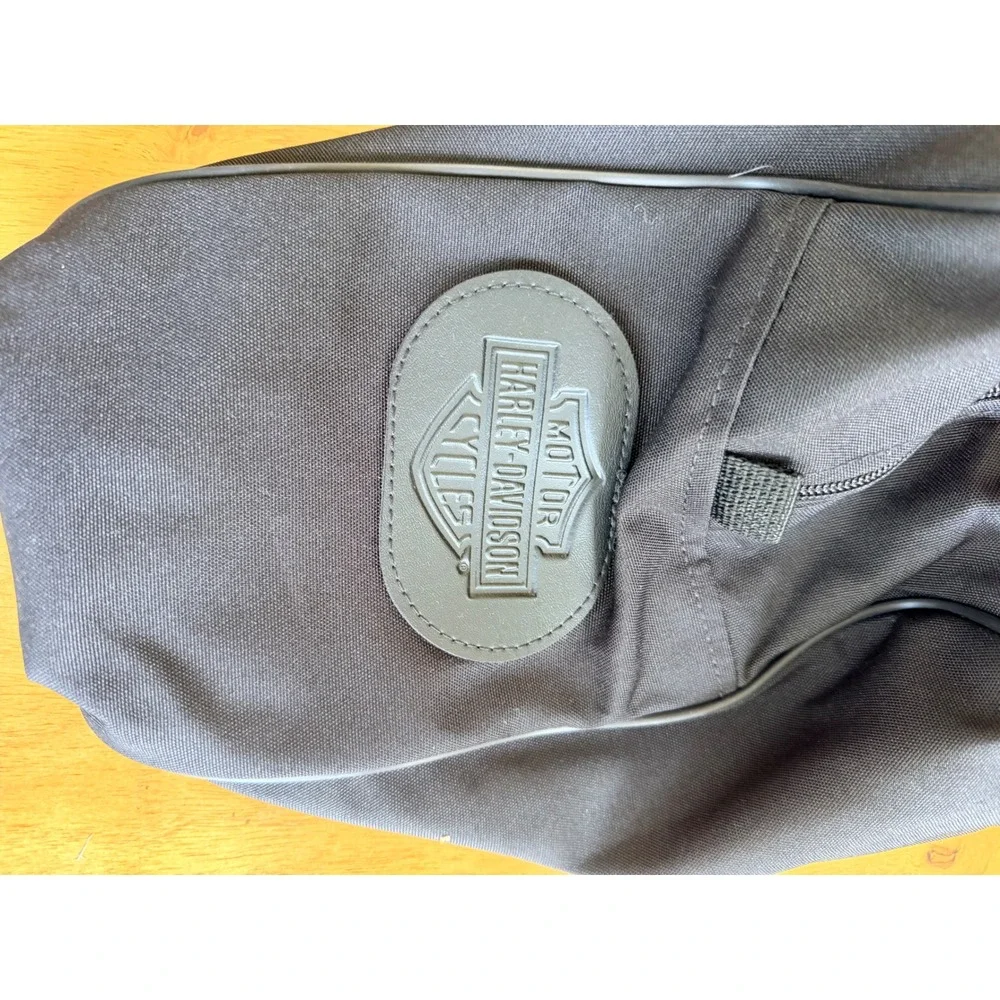 Harley-Davidson Black Canvas Duffel Bag Travel Gym Bag Bar & Shield Logo 25 Inch